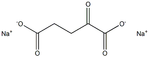ALPHA-酮戊二酸二钠盐 (1,2,3,4-13C4, 99%) 结构式