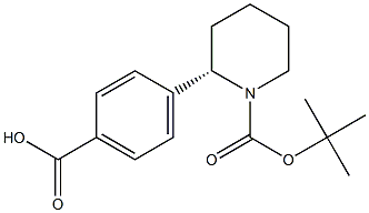 (S)-4-(1-(tert-butoxycarbonyl)piperidin-2-yl)benzoic acid 结构式