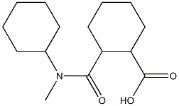 2-(CYCLOHEXYL-METHYL-CARBAMOYL)-CYCLOHEXANECARBOXYLIC ACID 结构式