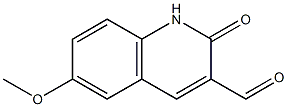 6-METHOXY-2-OXO-1,2-DIHYDRO-QUINOLINE-3-CARBALDEHYDE 结构式