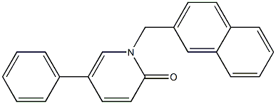 1-(2-NAPHTHYLMETHYL)-5-PHENYLPYRIDIN-2(1H)-ONE 结构式