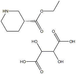 3-R-哌啶甲酸乙酯-(L)酒石酸盐 结构式
