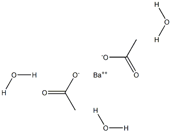 Barium acetate trihydrate 结构式