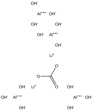 Dilithium tetraaluminum carbonate dodecahydroxide 结构式