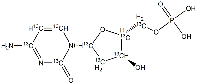 2'-Deoxycytidine 5'-monophosphate-13C9 结构式