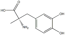 (2S)-2-氨基-3-(3,4-二羟基苯基)-2-甲基丙酸 结构式