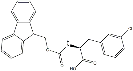 FMOC-D-3-氯苯丙氨酸 结构式