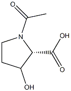 N-乙酰基-L-羟基脯氨酸 结构式
