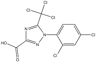 1-(2,4-二氯苯基)-5-三氯甲基-1H-1,2,4-三唑-3-羧酸 结构式