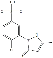 1-(2-氯-5-磺酸基苯基)-3-甲基-5-吡唑酮 结构式