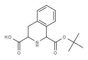 BOC-L-1,2,3,4-四氢异喹啉-3-羧酸 结构式