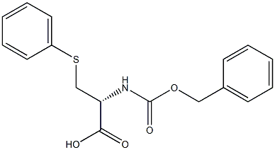 N-苄氧甲酰基-S-苯基-L-半胱氨酸 结构式