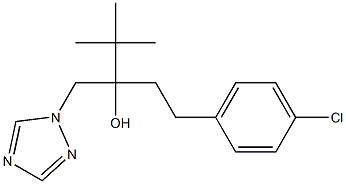 (RS)-1-(4-氯苯基)-4,4-二甲基-3-(1H-1-1,2,4-三唑基甲基)戊-3-醇 结构式