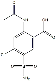 N-乙酰-4-氯-5-氨磺酰-邻氨基苯甲酸 结构式