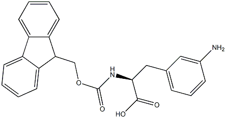 FMOC-D-3-氨基苯丙氨酸 结构式