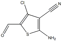 5-氨基-4-氰基-3-氯-噻吩-2-甲醛 结构式