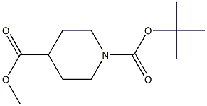 N-BOC-哌啶-4-甲酸甲酯 结构式