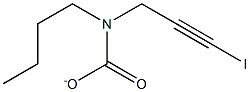 3-碘-2-丙炔基-N-正丁基氨基甲酸酯 结构式