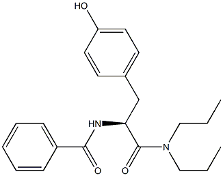 N-苯甲酰基-L-酪氨酰二正丙胺 结构式