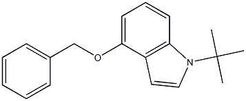1-叔丁基-4-苄氧基吲哚 结构式