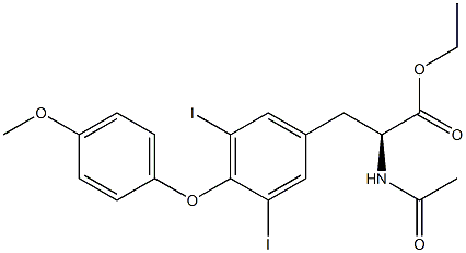 3,5-二碘-4-(P-甲氧苯氧基)-N-乙酰-L-苯丙氨酸乙酯 结构式