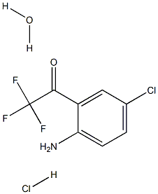 4-氯-2(三氟乙酰基)苯胺盐酸盐一水合物 结构式