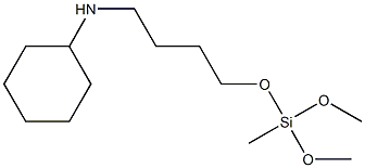 N-(环己基)-R-氨丙基甲基三甲氧基硅烷 结构式