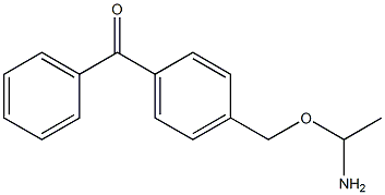 4-[(1-氨乙氧基)-甲基]-二苯甲酮 结构式