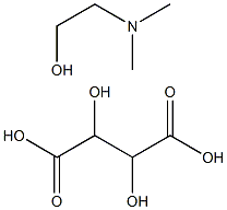 D-(-)二甲氨基乙醇酒石酸氢盐 结构式