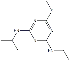 2-乙胺基-4-异丙胺基-6-甲硫基-1,3,5-三嗪 结构式
