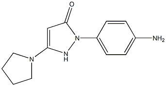1-(对氨基苯基)-3-(1-吡咯烷基)-5-吡唑酮 结构式