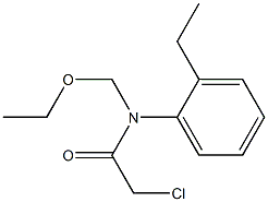 2-氯-N-乙氧甲基-2'-乙基乙酰苯胺 结构式