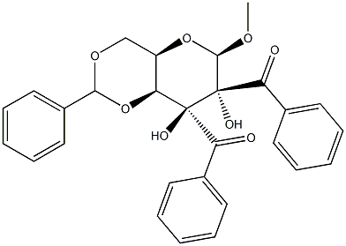 Methyl 2,3-Dibenzoyl-4,6-O-benzylidene-b-D-galactopyranoside 结构式