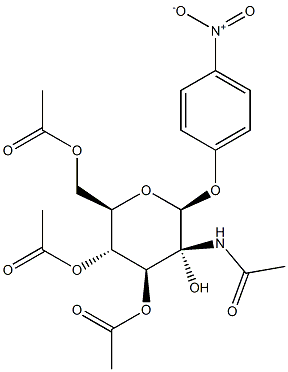 p-Nitrophenyl 2-Acetamido-3,4,6-tri-O-acetyl-b-D-glucopyranoside 结构式