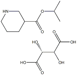 (R)-3-哌啶甲酸甲(乙)酯-L-酒石酸盐 结构式