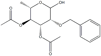 3,4-Di-O-acetyl-2-O-benzyl-L-rhamnopyranoside 结构式