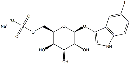 5-Iodo-3-indolyl-b-D-galactopyranoside-6-sulfatesodiumsalt 结构式