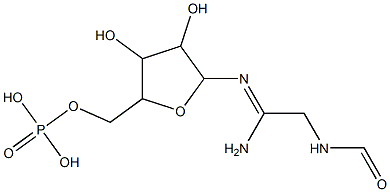 [5-[(1-amino-2-formamido-ethylidene)amino]-3,4-dihydroxy-oxolan-2-yl]methoxyphosphonic acid 结构式