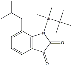 1H-Indole-2,3-dione, 1-(tert-butyldimethylsilyl)-7-isobutyl- 结构式