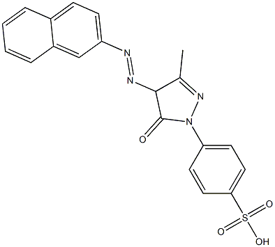 2-[[4,5-Dihydro-3-methyl-5-oxo-1-(4-sulfophenyl)-1H-pyrazol-4-yl]azo]naphthalene 结构式