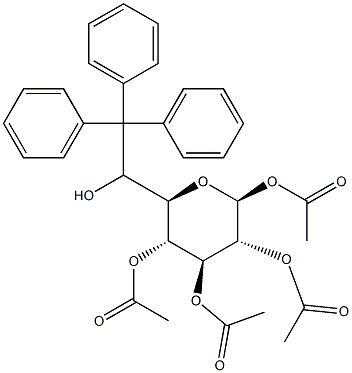 6-Trityl-tetra-O-acetyl-beta-d-glucose 结构式