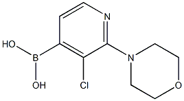 3-Chloro-2-(morpholin-4-yl)pyridine-4-boronic acid 97% 结构式