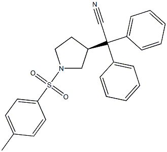 3-(S)-(+)-(1-CYANO-1,1-DIPHENYLMETHYL)-1-TOSYLPYRROLIDINE 结构式