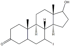 7-iodo-17-hydroxy-3-androstanone 结构式