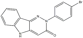 2-(4-bromophenyl)-2,5-dihydropyridazino(4,3-b)indol-3(3H)-one 结构式