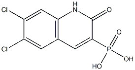 6,7-dichloro-2(1H)-oxoquinoline-3-phosphonic acid 结构式