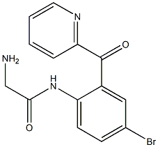 N-(4-bromo-2-(2-pyridylcarbonyl)phenyl)-2-aminoacetamide 结构式