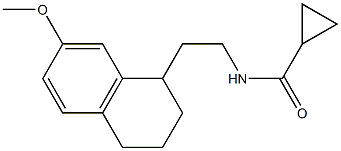 N-((-)-2-(7-methoxy-1,2,3,3-tetrahydro-1-naphthyl)ethyl)cyclopropylcarboxamide 结构式