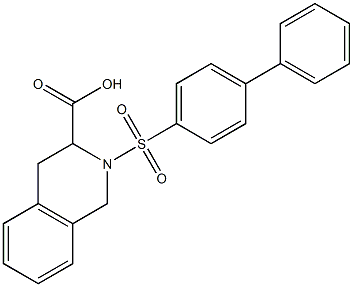 2-(biphenyl-4-ylsulfonyl)-1,2,3,4-tetrahydroisoquinolin-3-carboxylic acid 结构式