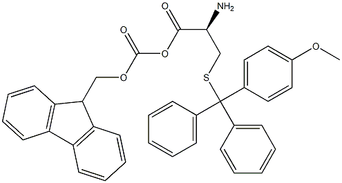 9-fluorenylmethoxycarbonyl-S-(4-methoxytrityl)cysteine 结构式